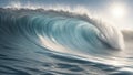 A tsunami illustration, illustrating the beauty and the majesty of water. The wave is bright