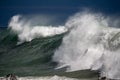 Tsunami tropical hurricane on the sea Royalty Free Stock Photo