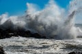 Tsunami tropical hurricane on the sea Royalty Free Stock Photo