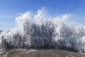 Wave of water tsunami