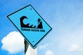 Tsunami warning sign