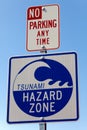 Tsunami Warning Sign Royalty Free Stock Photo