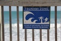 Tsunami Zone Sign