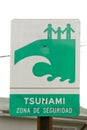 Tsunami zone sign