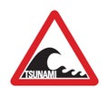 Tsunami Warning Sign Royalty Free Stock Photo