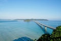 A long and beautiful bridge in Shimonoseki, Yamaguchi Prefecture, Japan. Royalty Free Stock Photo