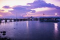 Sunset on the tourist port of Marina, Baria-Vungtau Vietnam.