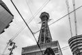 Tsutenkaku tower famous landmark in the Shinsekai district of Osaka, Japan Royalty Free Stock Photo