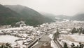 Tsuwano in snow at shimane of japan