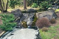 A stream in a japanese garden spring time Royalty Free Stock Photo