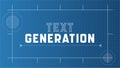 Text Generator Banner Background. Blueprint Style Typography for AI technology