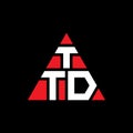TTD triangle letter logo design with triangle shape. TTD triangle logo design monogram. TTD triangle vector logo template with red Royalty Free Stock Photo