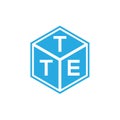 TTE letter logo design on black background. TTE creative initials letter logo concept. TTE letter design