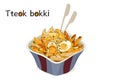 Tteok Bokki food box. Royalty Free Stock Photo