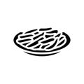 tteokbokki korean cuisine glyph icon vector illustration