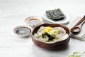 TteokMandu Guk, Korean Dumpling and Rice Cake Soup Royalty Free Stock Photo