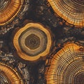 ttern that mirrors the intricate patterns formed by the growth rings of an ancient tree trunk. AI Generated Royalty Free Stock Photo