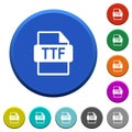 TTF file format beveled buttons Royalty Free Stock Photo