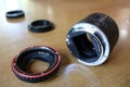 TThe lens adapter for macro.