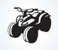 Quad bike. Vector drawing Royalty Free Stock Photo