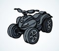 Quad bike. Vector drawing Royalty Free Stock Photo