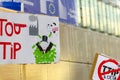 TTIP GAME OVER signs during a public demonstration in Brussels.