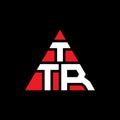 TTR triangle letter logo design with triangle shape. TTR triangle logo design monogram. TTR triangle vector logo template with red Royalty Free Stock Photo