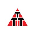 TTT triangle letter logo design with triangle shape. TTT triangle logo design monogram. TTT triangle vector logo template with red Royalty Free Stock Photo