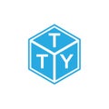TTY letter logo design on black background. TTY creative initials letter logo concept. TTY letter design Royalty Free Stock Photo
