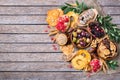 Tu Bishvat holiday symbols - dried fruits, pomegranate, barley, wheat