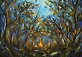 Tu bishvat painting illustration religious holiday new year for trees jewish holiday