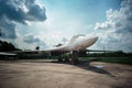 Tu-160 supersonic strategic bomber, museum exhibit Poltava Ukraine