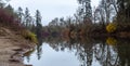 Tualatin river, Oregon on a gloomy autumn day