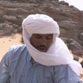 Tuareg in the desert Royalty Free Stock Photo