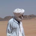 Tuareg in the desert Royalty Free Stock Photo
