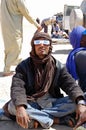 Tuareg Driver with Eclipse Glasses, Libya Royalty Free Stock Photo