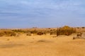 Tuareg encampment in the desert. Djanet, Algeria, Africa Royalty Free Stock Photo