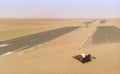 Tuareg man in a desert resting and drinking tea Royalty Free Stock Photo