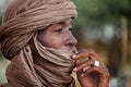 Tuareg posing for a portrait Royalty Free Stock Photo