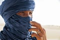 Tuareg posing for a portrait Royalty Free Stock Photo
