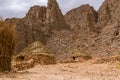 Tuareg village. Tassili N`Ajjer National Park, Algeria, Royalty Free Stock Photo