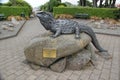 Tuatara statue at Southland museum and art gallery in Invercargill, NZ