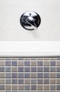 Tub faucet and mosaic Royalty Free Stock Photo