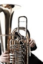 Tuba brass instruments Royalty Free Stock Photo