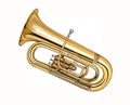 Tuba, brass musical instrument Royalty Free Stock Photo