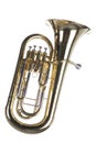 Tuba Euphonium Isolated on White Royalty Free Stock Photo