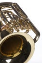 Tuba Euphonium Isolated on White Royalty Free Stock Photo