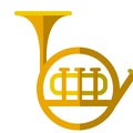 Tuba musical instrument flat icon