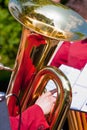 Tuba with reflection Royalty Free Stock Photo