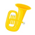 Tuba Sign Emoji Icon Illustration. Music Instrument Vector Symbol Emoticon Design Clip Art Sign Comic Style. Royalty Free Stock Photo